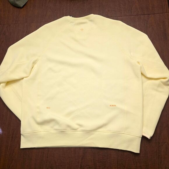 Nike Nocta X Drake Tech Fleece Crew Citron Tint Vivid Sulfur FD8457-821 Size XL - Picture 2 of 3
